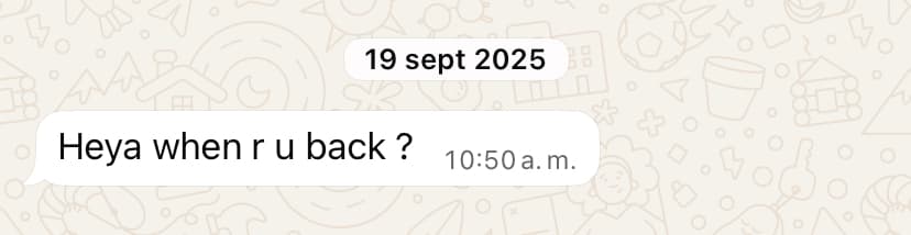 A friend asking if we'll cross paths